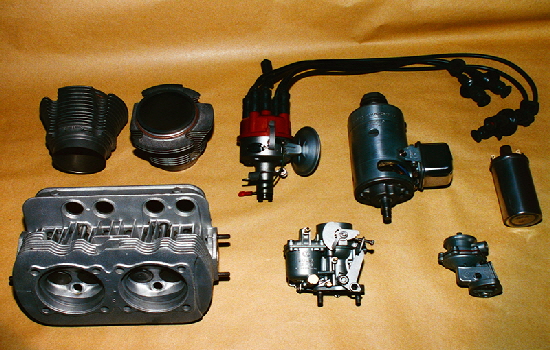 VW Bus T1 34PS Motor Zylinderkopf Komponenten