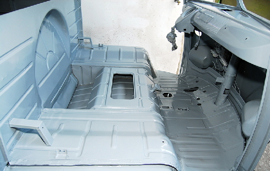 VW Bus T1 Lackierung Fahrerraum